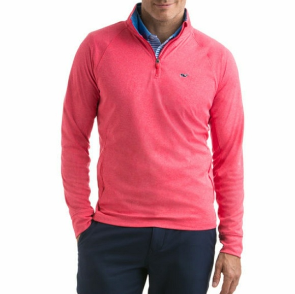 Vineyard Vines Other - NWT Vineyard Vines Heather Quarter Zip Coral